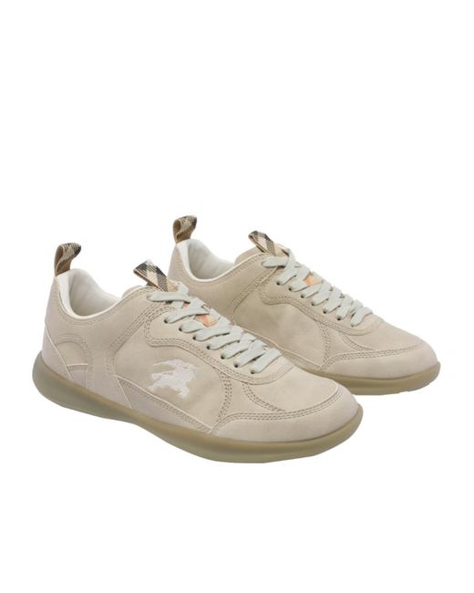 Burberry Gray Matrix Lace-Up Sneakers for men
