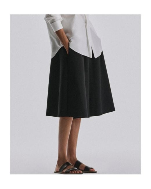 The Row Black Fauna Pleated Tailored Shorts