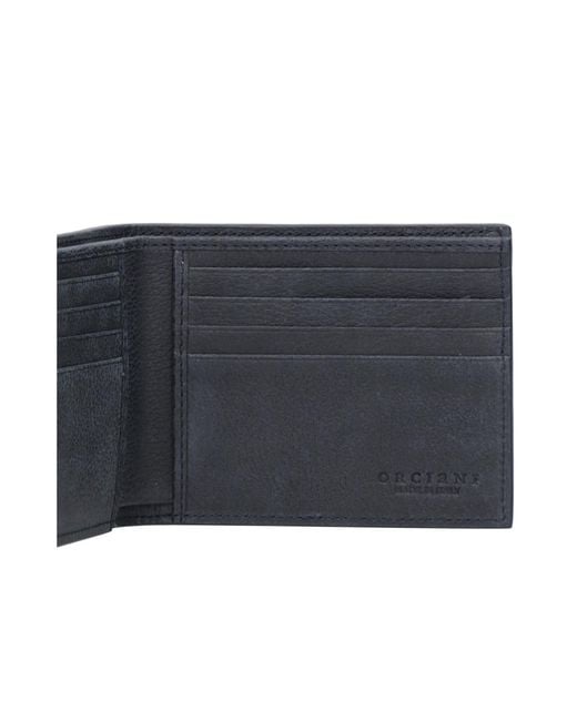 Orciani Blue Woven Wallet for men