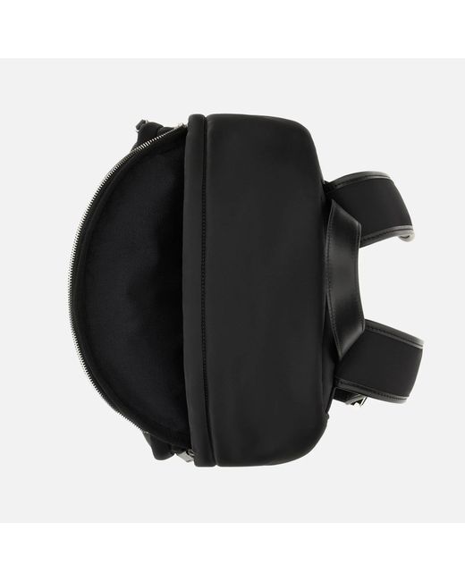 Hogan Black Logo Embossed Zip-Around Backpack for men