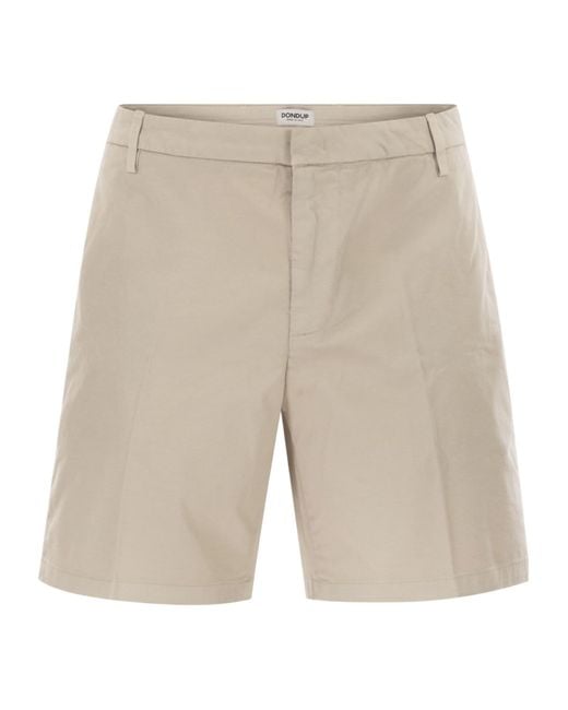 Dondup Natural Manheim Gabardine Bermuda Shorts for men