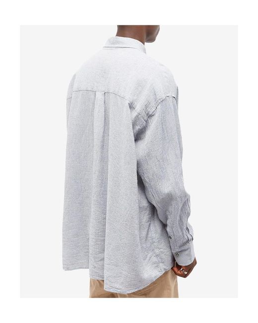 Our Legacy White Classic Collar Button-Up Shirt for men