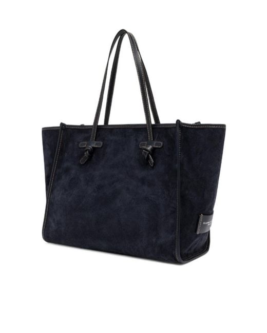 Gianni Chiarini Blue Marcella Shopping Bag