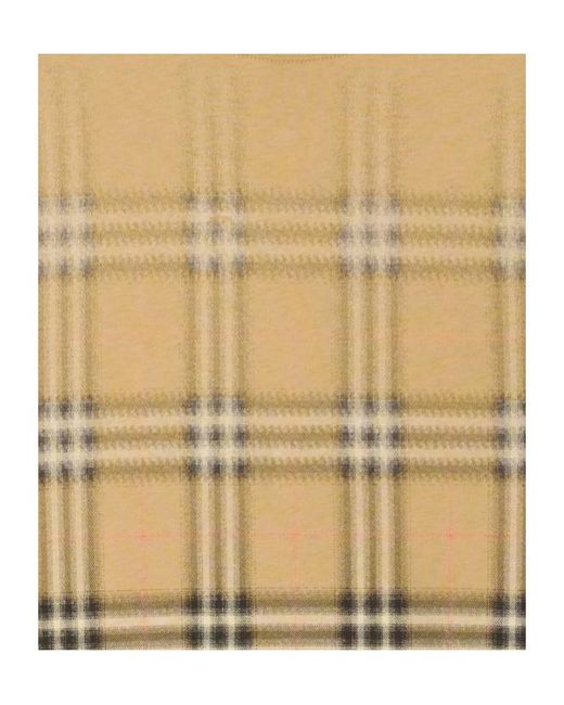 Burberry White Check Print T-Shirt for men