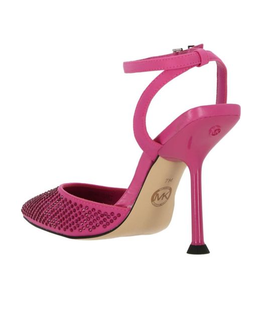 MICHAEL Michael Kors Pink Michael Kors Stud Embellished Pointed Toe Pumps