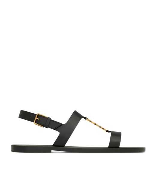 Saint Laurent Multicolor Cassandre Logo Plaque Sandals for men