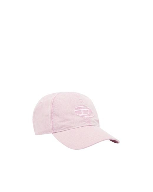 DIESEL Pink C-Nyloff Embroidered Oval D Baseball Cap for men