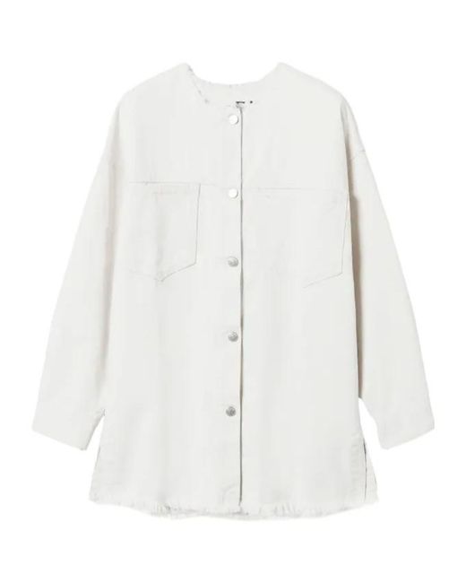Twinset White Organic-Cotton Jacket