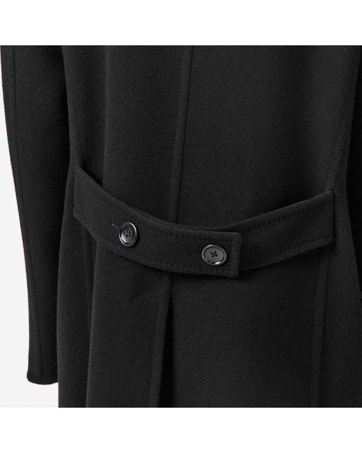 Tom Ford Black Double-Breasted Long Coat for men