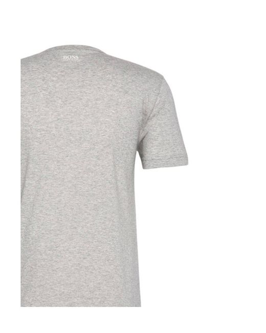 Boss Gray T-Shirt With Round Neck And Short Sleeves for men