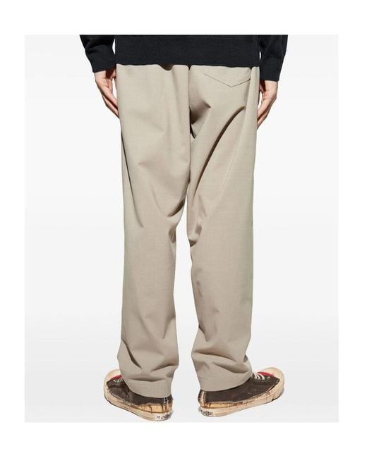 MM6 by Maison Margiela White Elasticated Waistband Drawstring Trousers for men