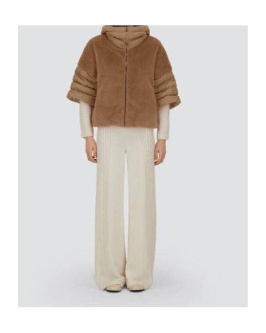 Herno Brown Satin Cape