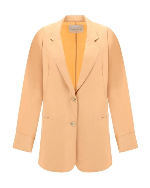Forte_forte Orange Long-Sleeved Suit Coat