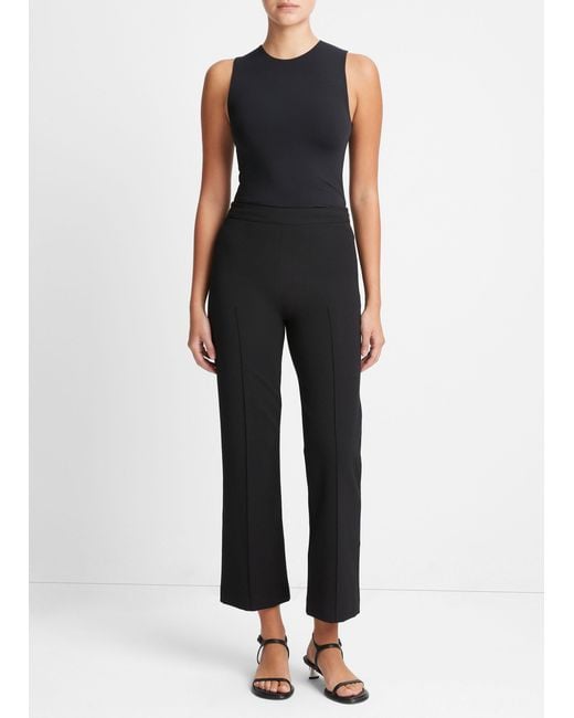 Vince Black Mid-Rise Flared Trousers