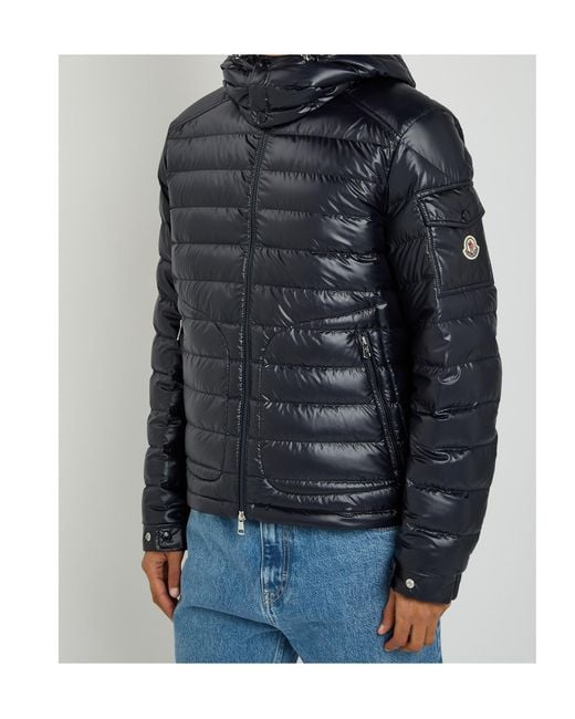 Moncler Black Lauros Detachable-Hood Padded Shell Jacket for men