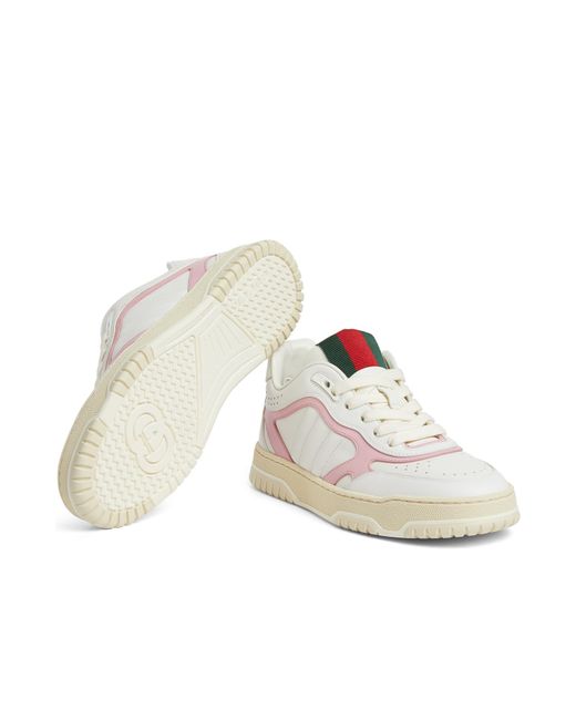 Gucci White Re-Web Low-Top Sneakers