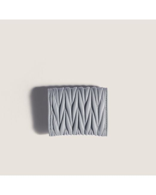 Miu Miu White Minuteria Matelassé Wallet