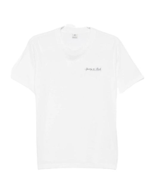 Sporty & Rich White Short-Sleeve T-Shirt