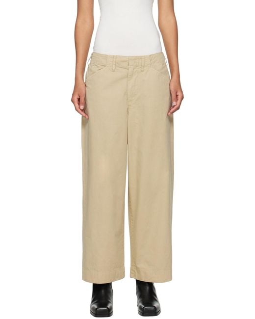 Rag & Bone Natural Belt-Loop Casual Pants