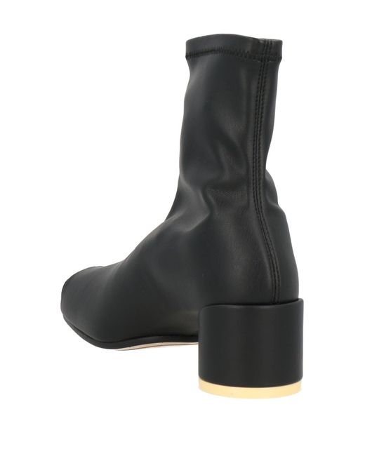 MM6 by Maison Margiela Black Square Toe Ankle Boots