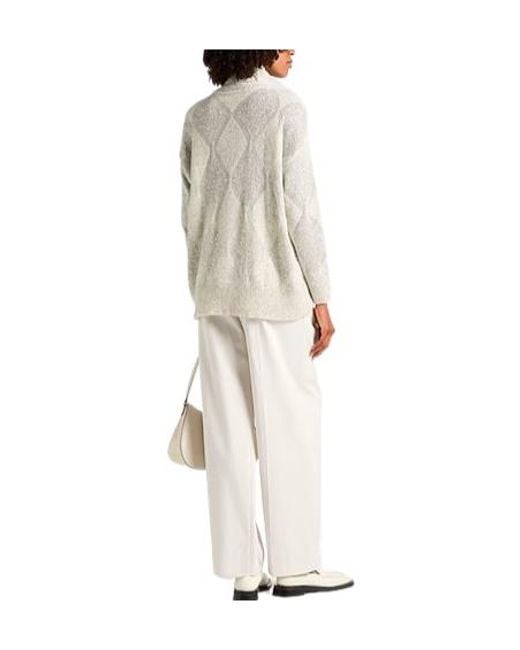 Brunello Cucinelli White Lightweight Long-Sleeve Knit Sweater