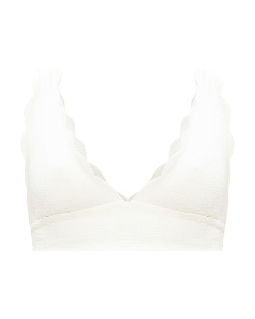 Marysia Swim White Santa Clara Bikini Top