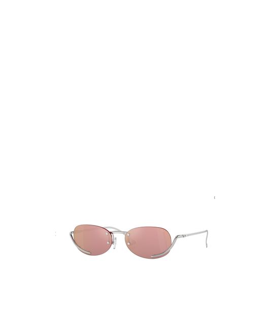 DIESEL Pink Oval Rimless Sunglasses