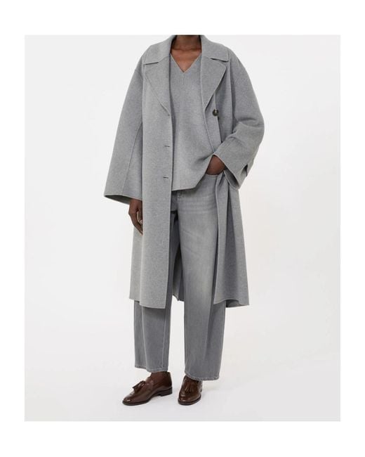 Max Mara Gray 'S V-Neck Long-Sleeved Blouse