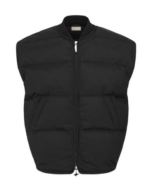 Dior Black And Lewis Hamilton Puffer Jacket With Removable Sleeves for men