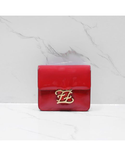 Fendi Red Karligraphy Shoulder Bag