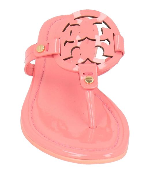 Tory Burch Pink Solid Color Flip Flops