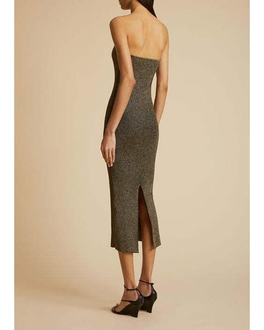 Khaite Green The Rumer Ribbed Midi Dress