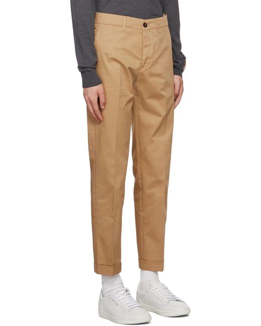 Golden Goose Deluxe Brand Natural Corduroy Straight Leg Trousers for men