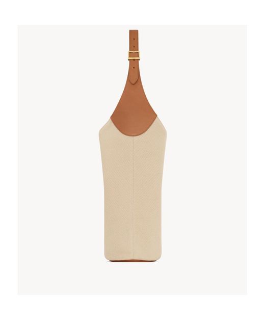 Saint Laurent White Le 5 À Logo Plaque Shoulder Bag