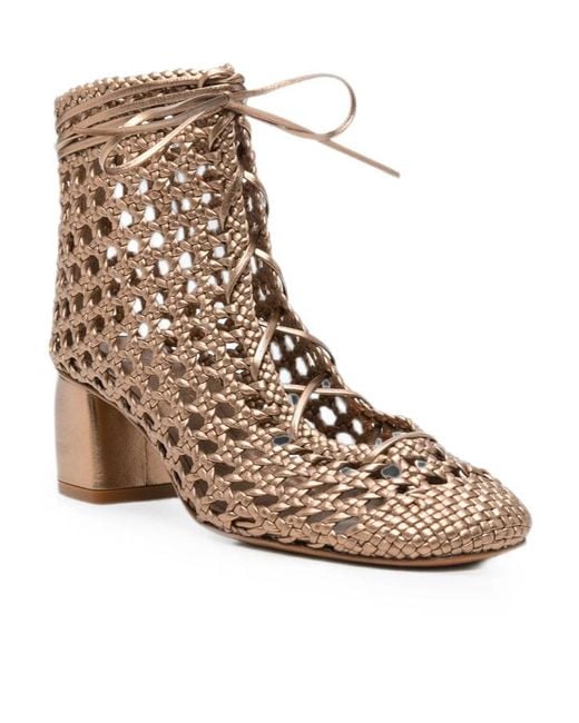 Forte_forte Brown Round-Toe Ankle Boots