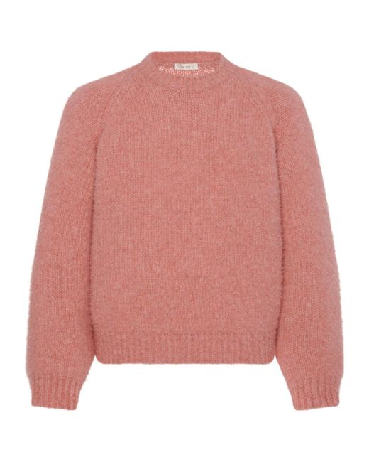 The Row Pink Bruno Long-Sleeved Crewneck Jumper for men