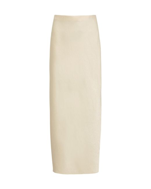 Vince White Satin Maxi Skirt
