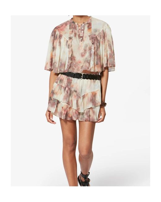 Isabel Marant Pink Isabel Marant Étoile Veelia Tie-Dye Blouse