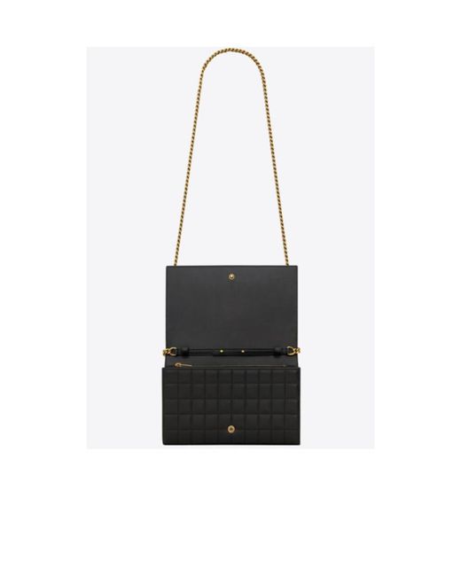 Saint Laurent White Cassandre Matelassé Carre Crossbody Bag