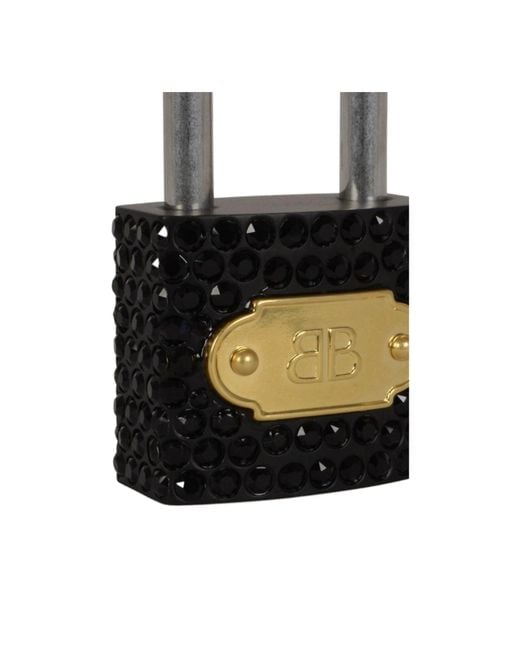 Balenciaga Black Bb Padlock Shaped Charm