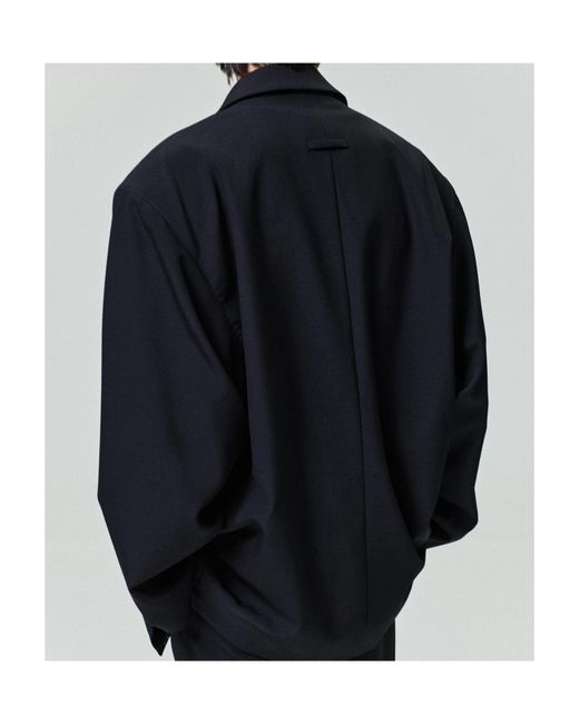 Fear Of God Black Wool Ripstop Relaxed Long Jacket for men