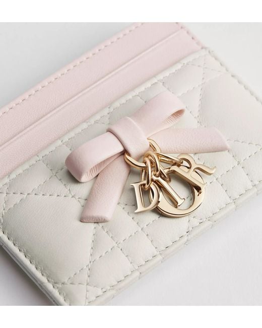 Dior White Qixi Lady Freesia Card Holder
