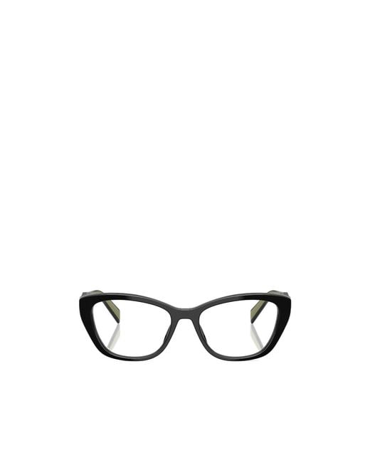 Prada White Eyewear Cat-Eye Glasses