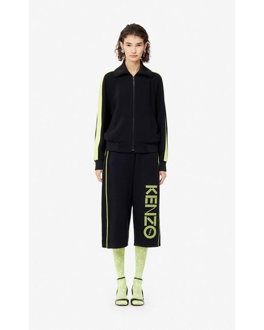 KENZO Black Bamboo Tiger Embroidered Blouson Jacket