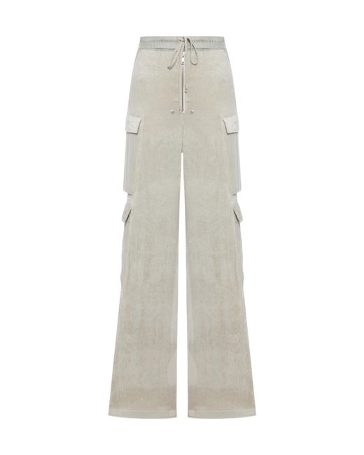 Rick Owens White Cargobelas Pants