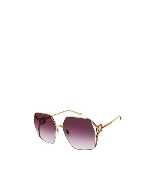 Gucci Purple Eyewear Oversized Rectangular Sunglasses