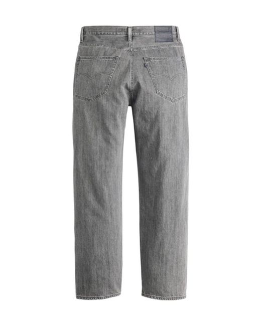 Levi's Gray Mid-Rise Straight-Leg Jeans for men