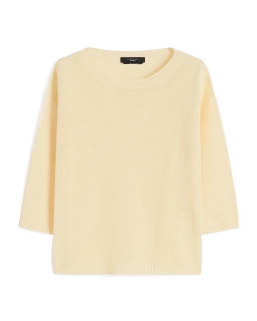 Weekend by Maxmara Natural Linen Three-Quarter Sleeve Sweater