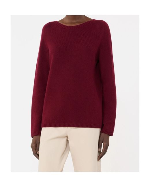 Max Mara Red Long-Sleeved Sweater