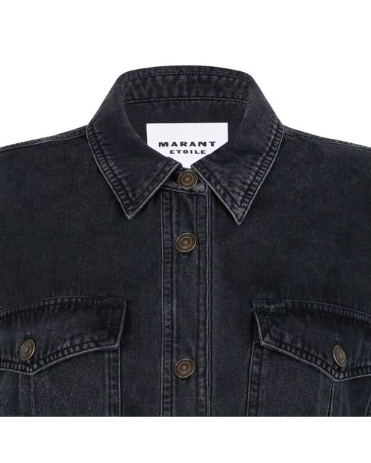 Isabel Marant Blue Étoile Buttoned Denim Jacket